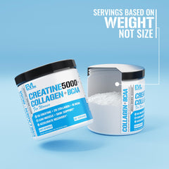 Glass with mixed EVLUTION powder for quick pre-workout hydration