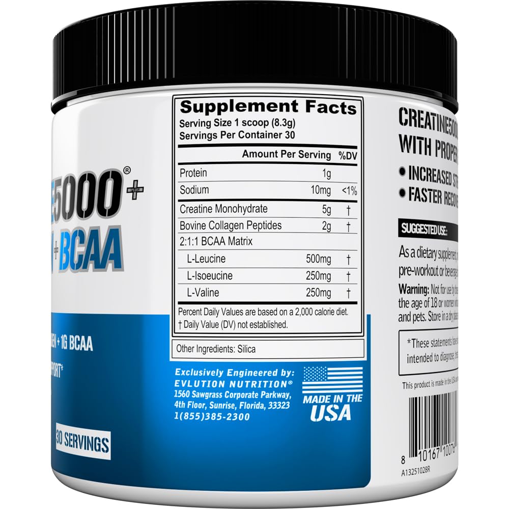 Powder scoop with EVLUTION blend ready to measure before workouts
