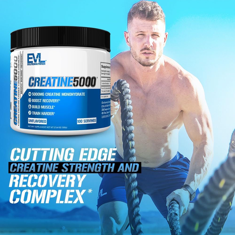EVL Creatine5000 mixed-drink features seamless unflavored addition to beverages