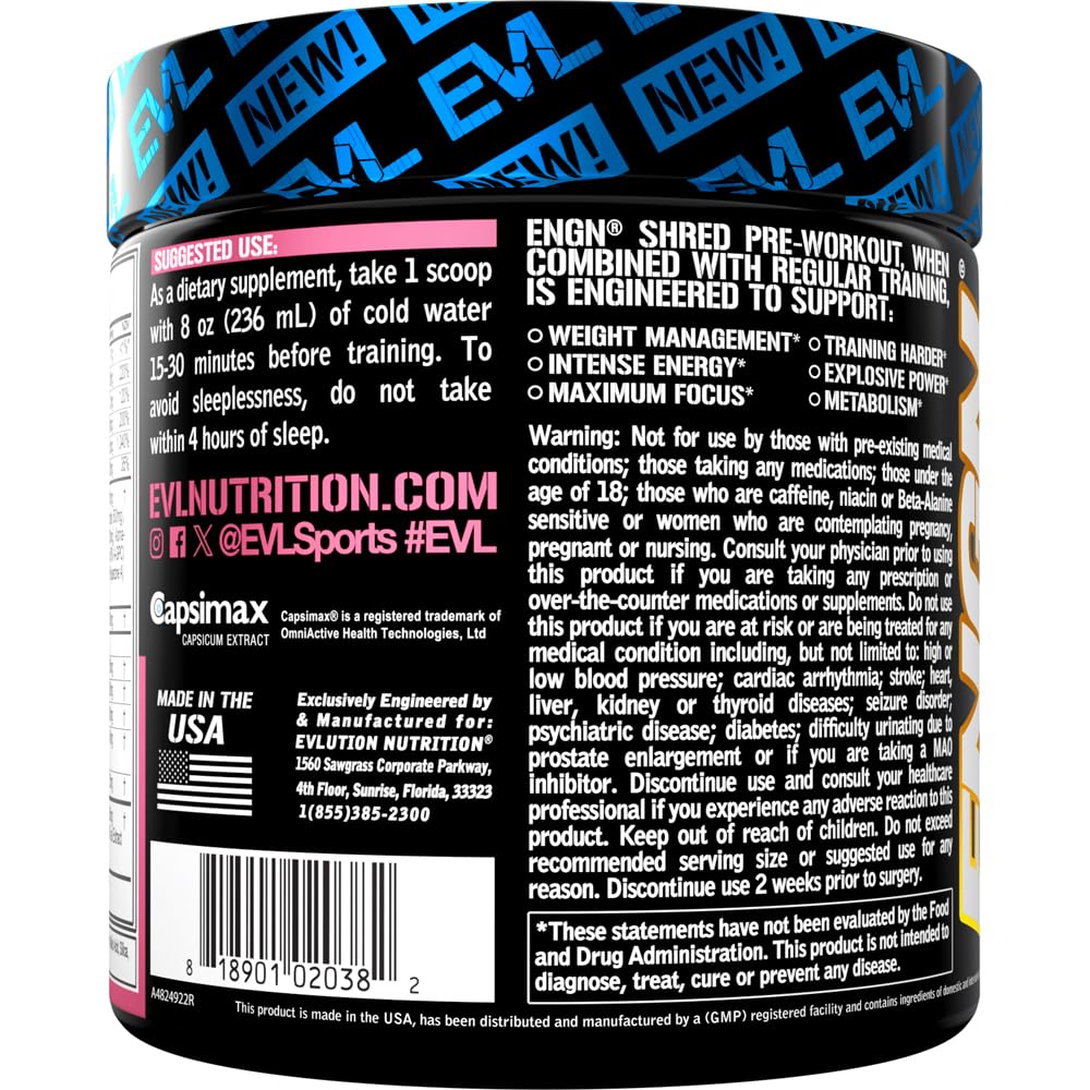 EVL ENGN Shred powder supports intense focus and endurance during training.