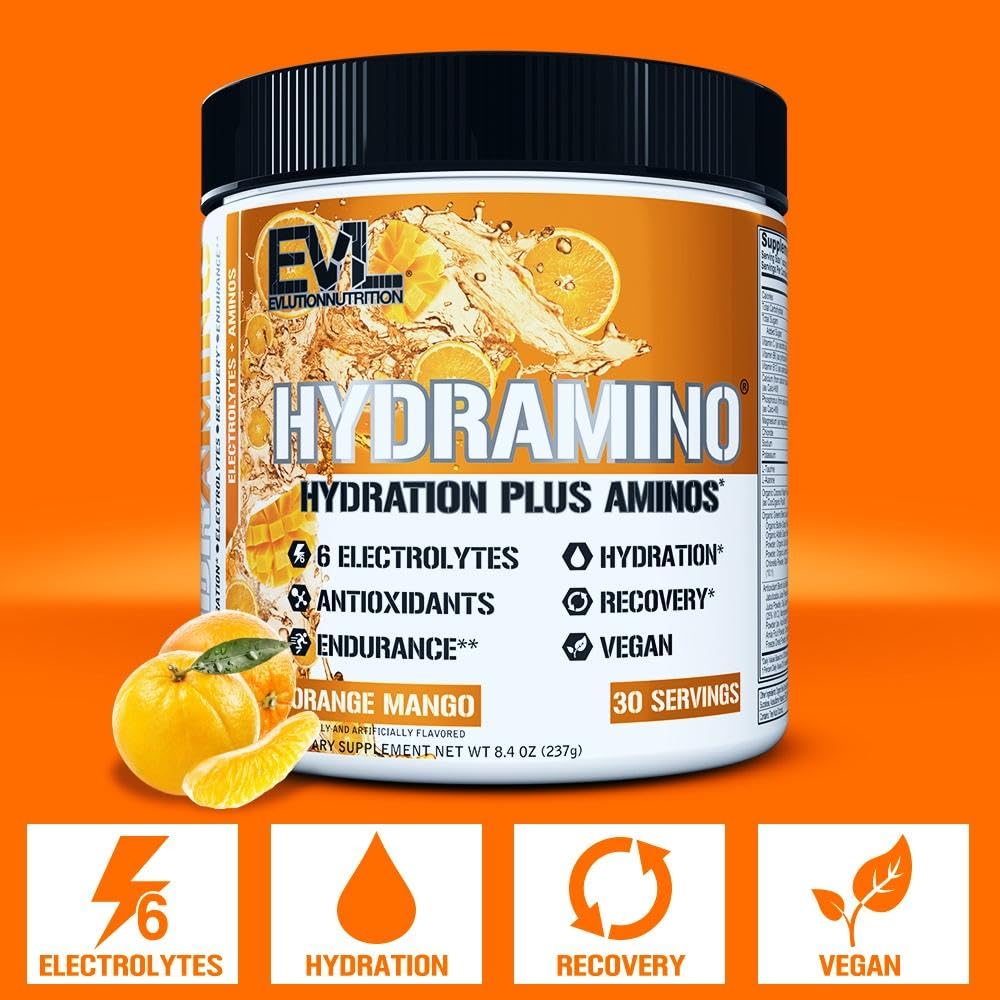 Evlution Hydramino coconut water blend supports natural hydration