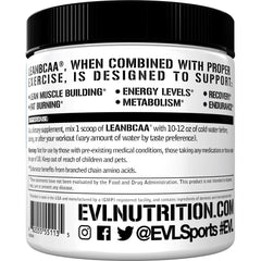 EVLUTION Lean BCAA post-workout drink mix ready to rehydrate.