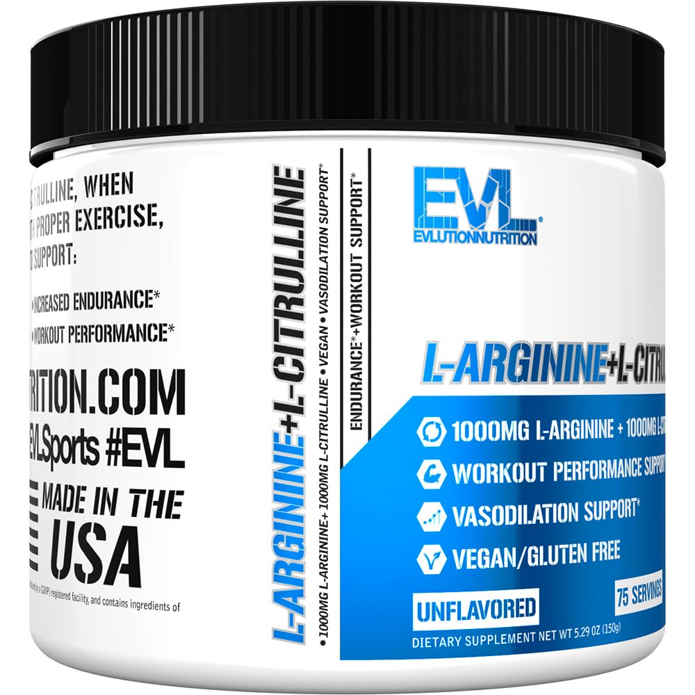 EVLUTION Nutrition active workout setup with L-Arginine + L-Citrulline