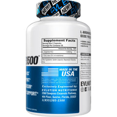 Etiqueta de Evlution Nutrition con ingredientes y dosis para planificar tus ingestas.