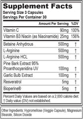 EVL PumpMode ingredients list showing Arginine and Betaine Nitrate benefits