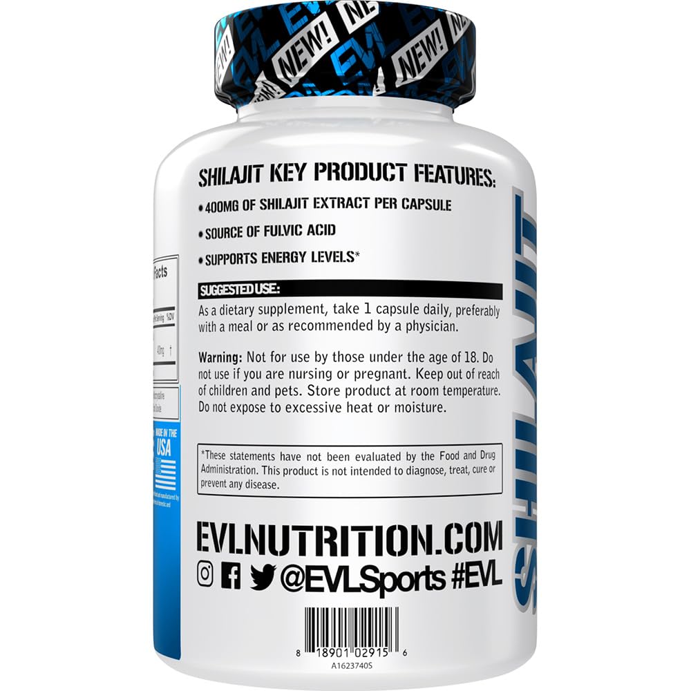 EVLution Shilajit fulvic acid detail supporting digestion.