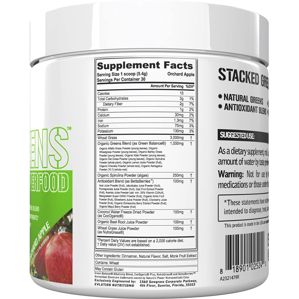 EVLution Stacked Greens bottle being poured into water highlighting hydration-friendly formula.