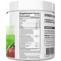 EVLution Stacked Greens bottle being poured into water highlighting hydration-friendly formula.