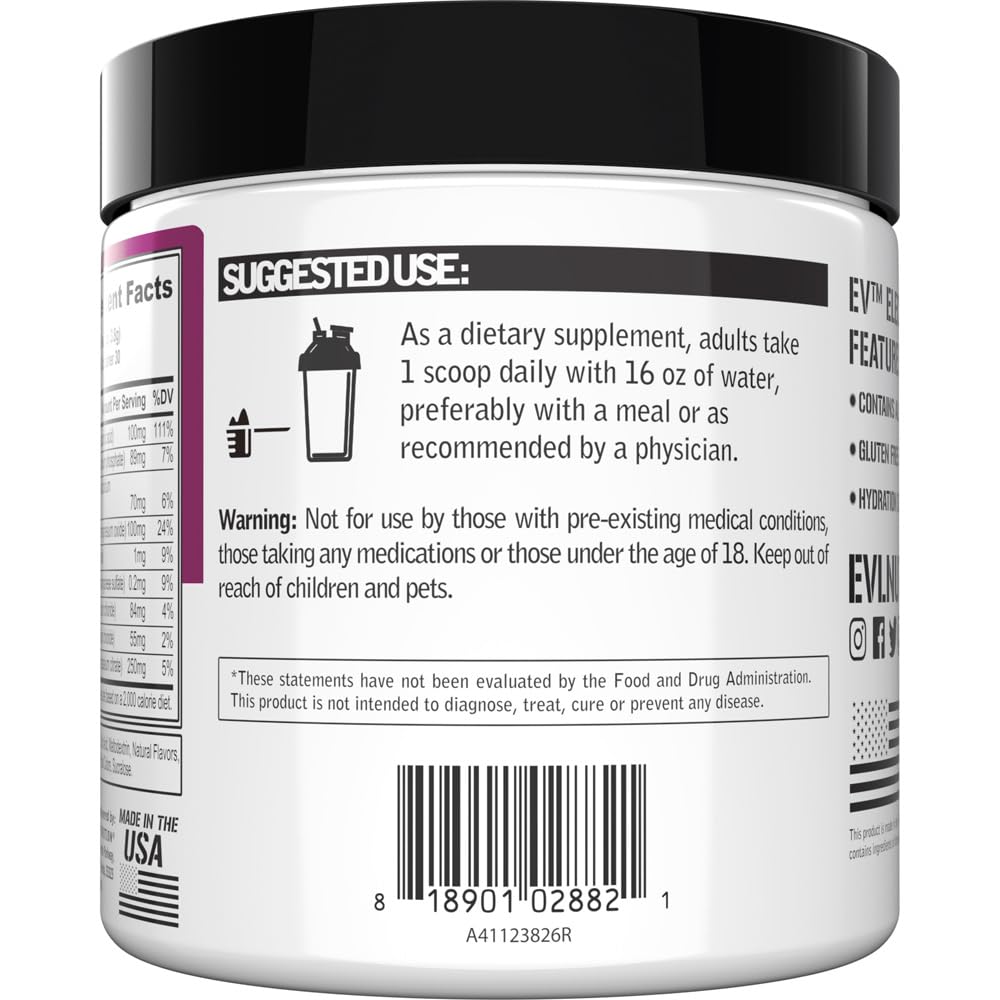 Evlution Ultimate Electrolytes Berry Splash bottle pouring for fast hydration.