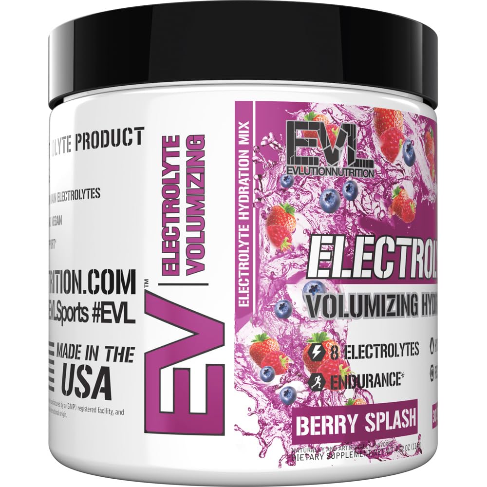 Evlution Ultimate Electrolytes Berry Splash in a gym bag for on-the-go hydration.