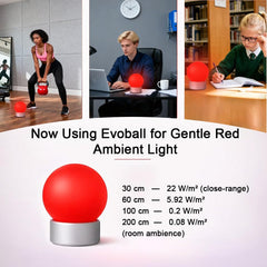 EvoDevice amber night mode provides warm light for evening reading