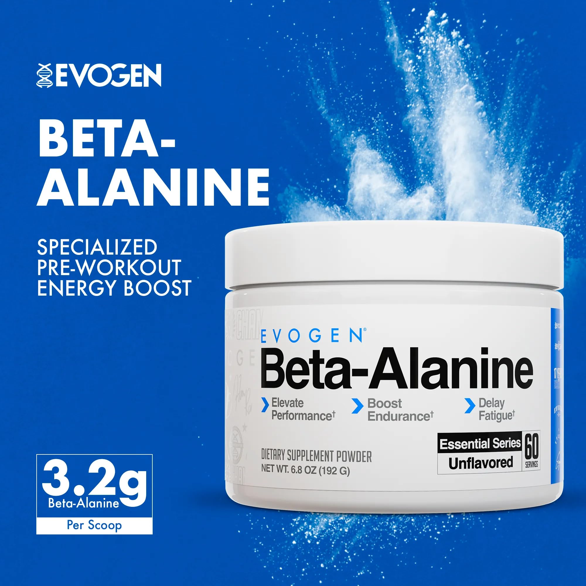 Evogen Beta-Alanine shaker image for faster reps