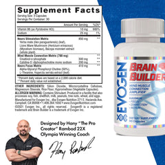 Evogen Brain Builder capsules-closeup suggests convenient daily focus support