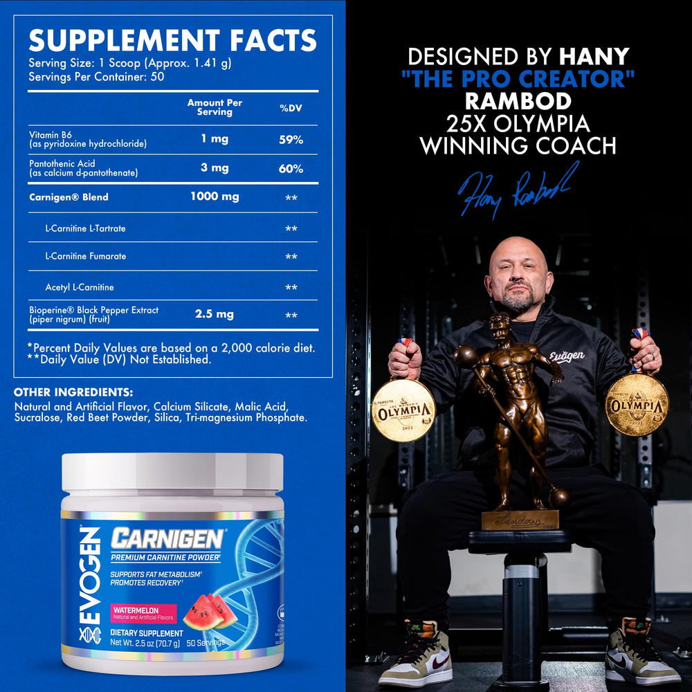Evogen Carnigen with Bioperine to boost absorption