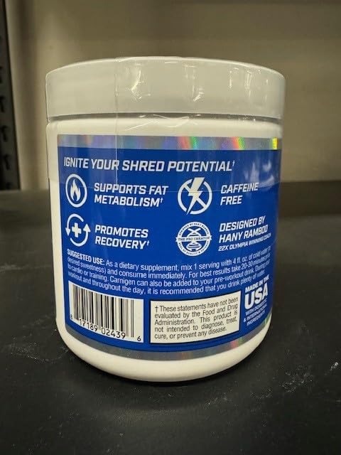 Evogen Carnigen bottle label highlighting stimulant-free fat support