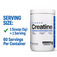 Pouring Evogen Creatine Monohydrate into shaker for smooth blending.