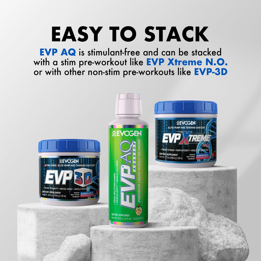 Evogen EVP AQ on gym shelf signals ready to perform.