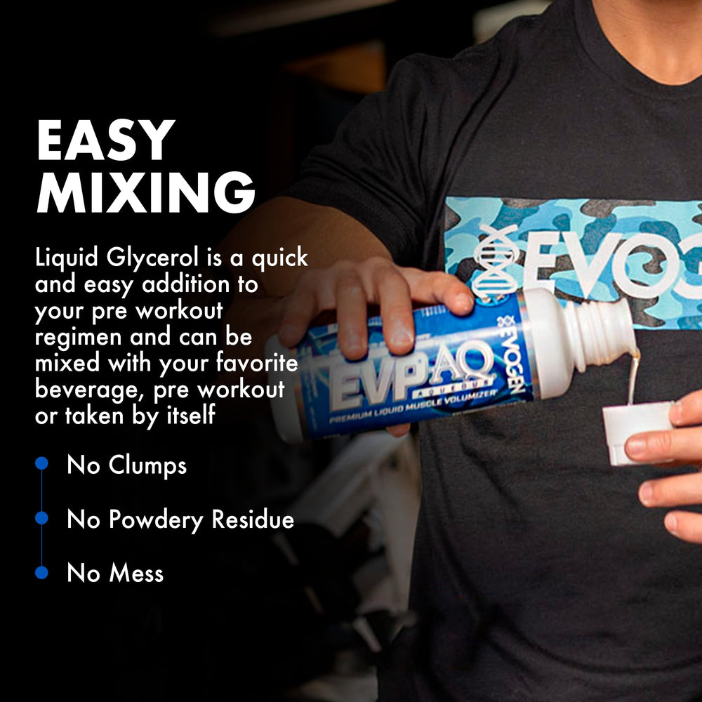 Close-up of Evogen EVP AQ being poured to highlight hydration support