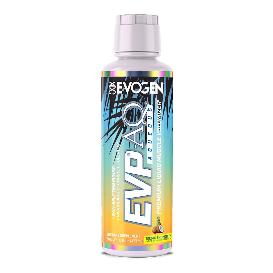 Evogen EVP AQ liquid glycerol boosts pumps and hydration during workouts.