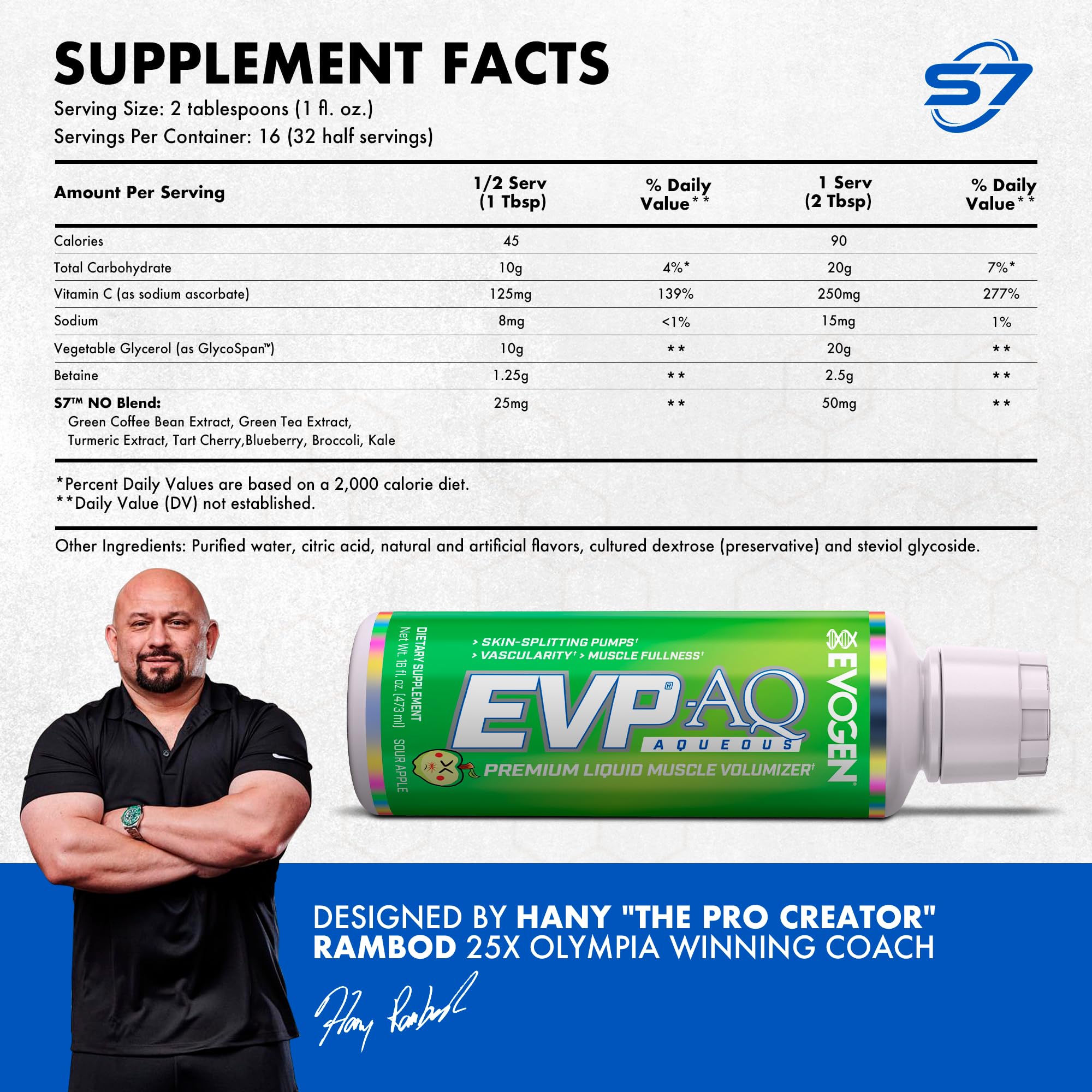 Evogen EVP AQ sour apple flavor suggests refreshing taste.
