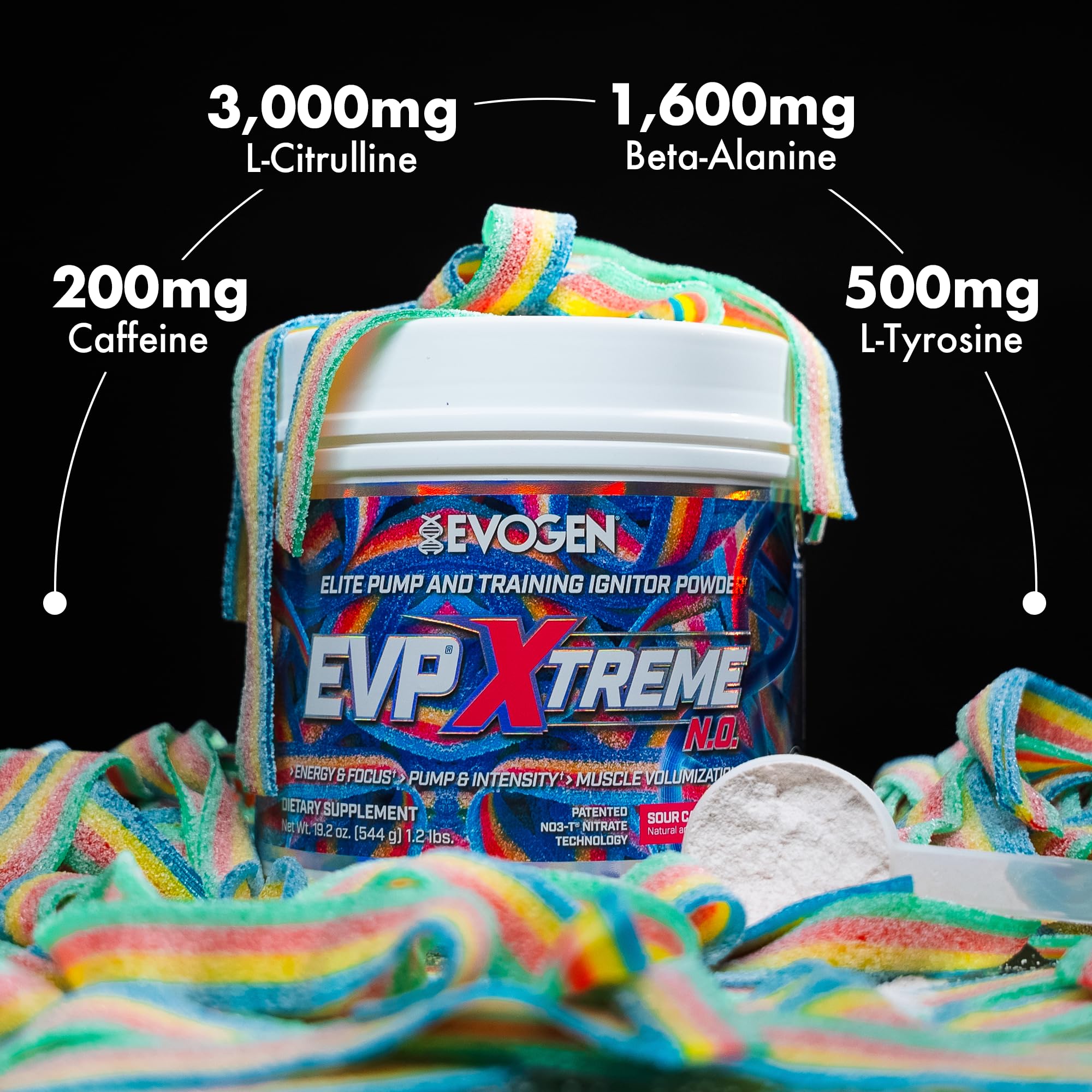 Athlete using Evogen EVP Xtreme NO during a gym session