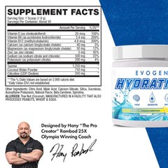 Evogen Hydration lemon lime mix dissolving for keto-friendly hydration