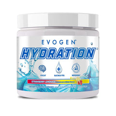 Evogen Hydration tub front view for on-the-go workout hydration