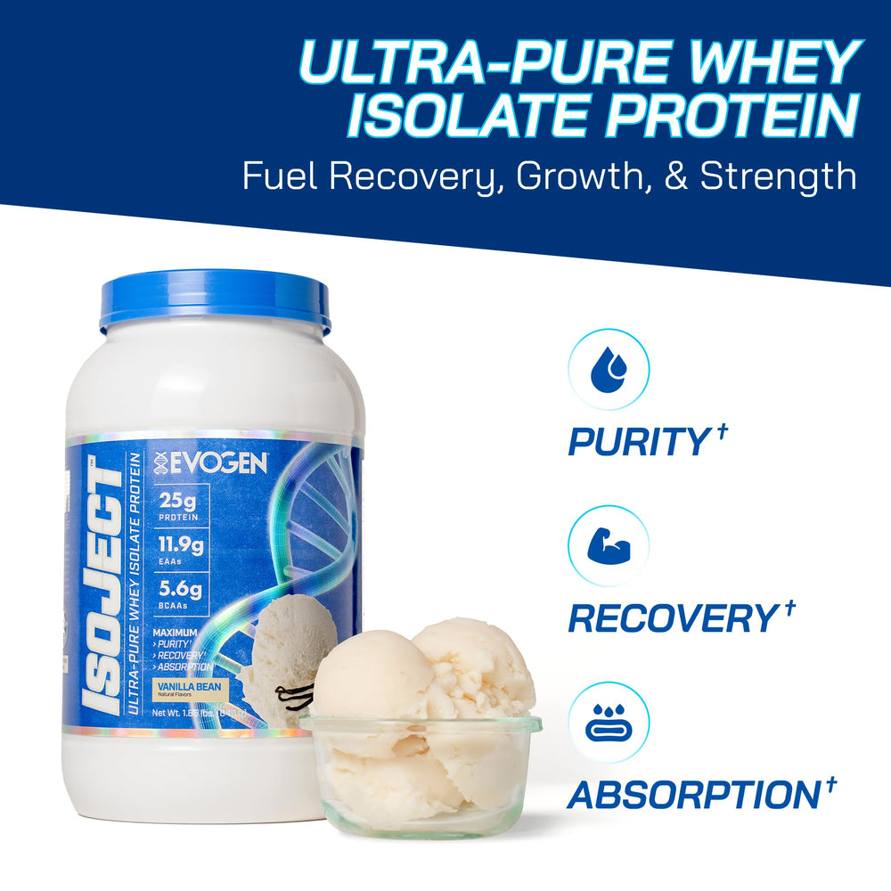 Illustrated ingredients highlight BCAAs and EAAs for balanced muscle support.