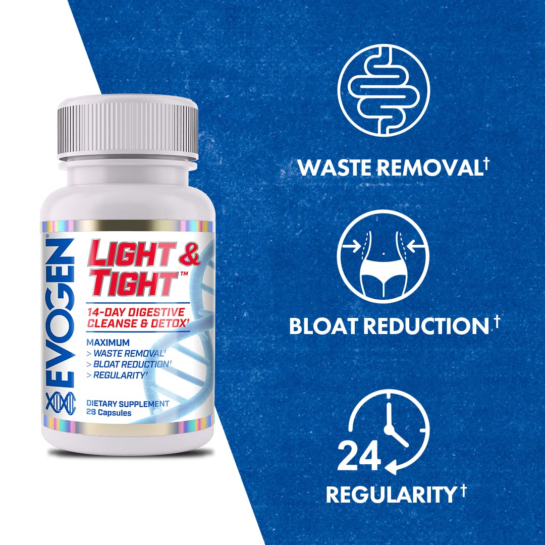 Evogen Light Tight label graphic highlights ingredients