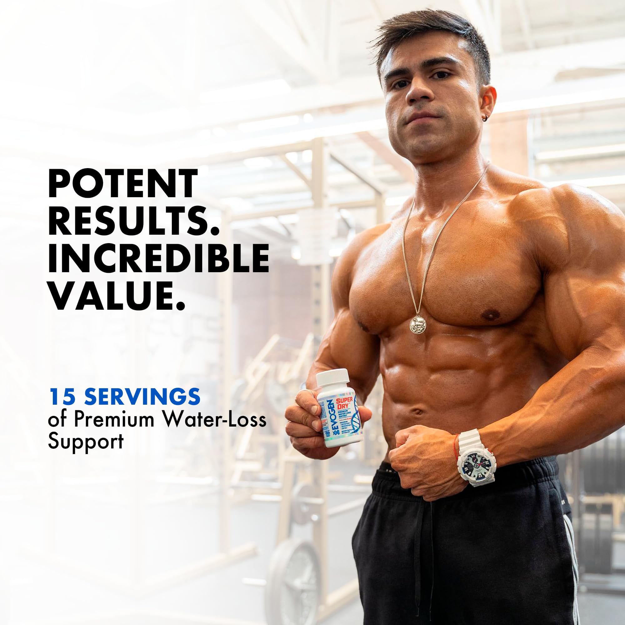 Evogen Super Dry beach day ready set evokes a lean look