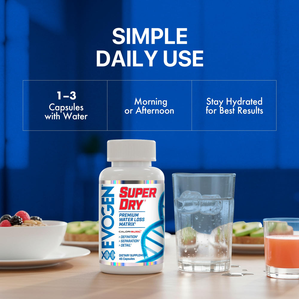 Evogen Super Dry juniper berry detail signals natural diuretic blend