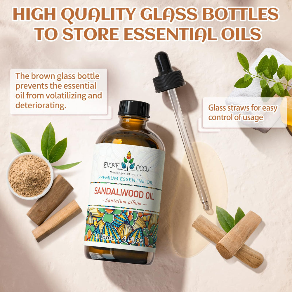 EVOKE OCCU sandalwood aromatherapy for meditation and grounding mood.