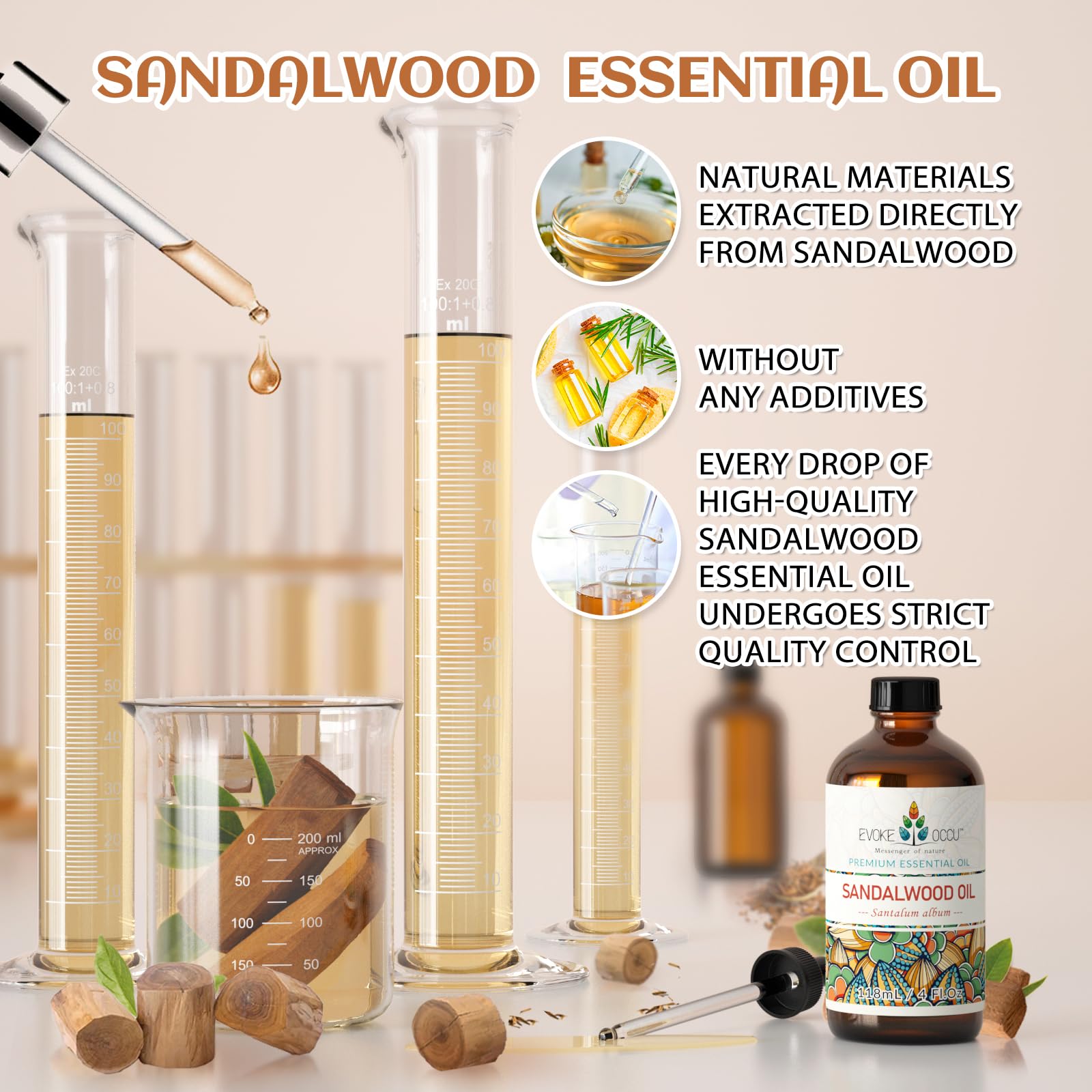 EVOKE OCCU sandalwood candle making showcasing rich scent for relaxation.