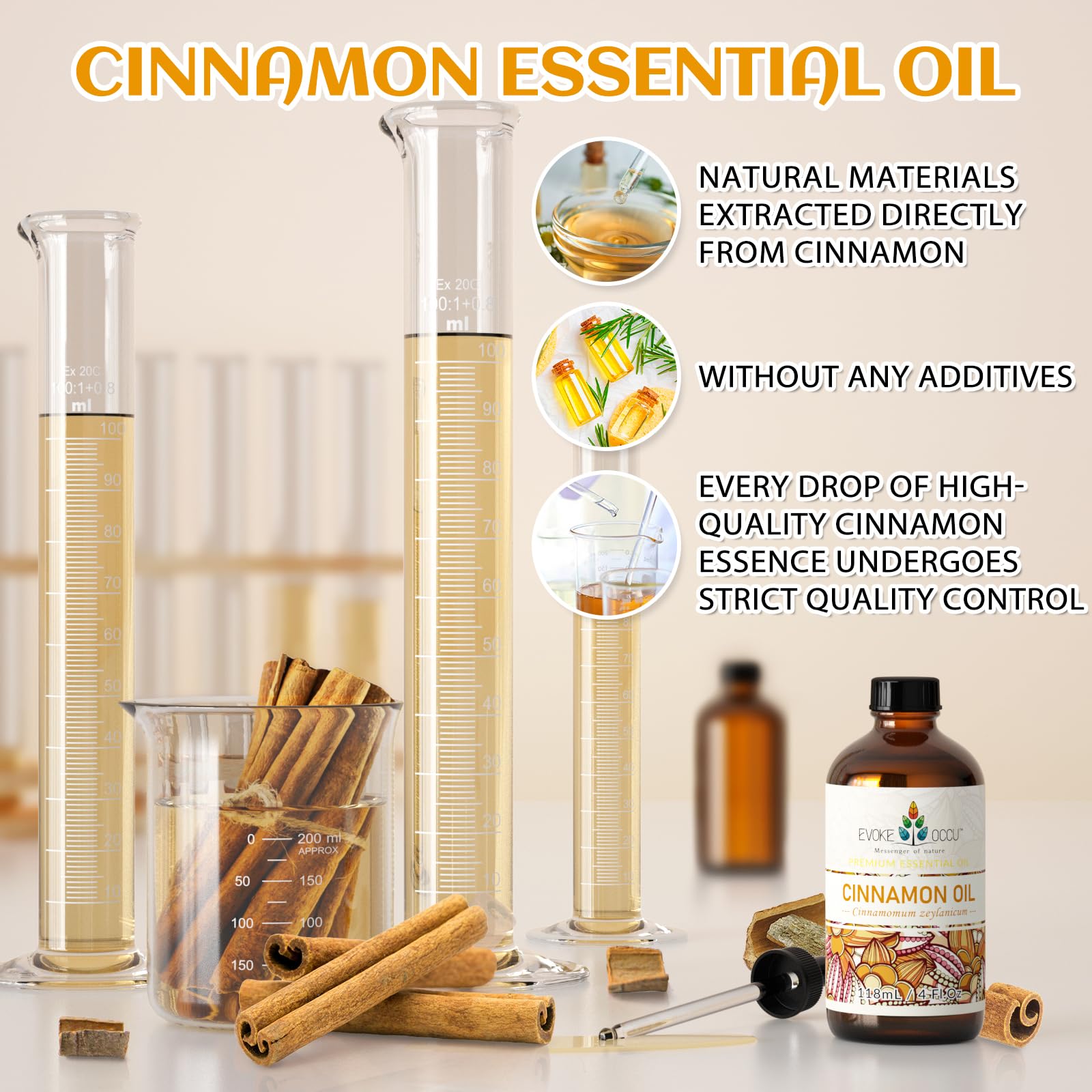 EVOKE OCCU cinnamon oil enhances candles and DIY soaps with depth