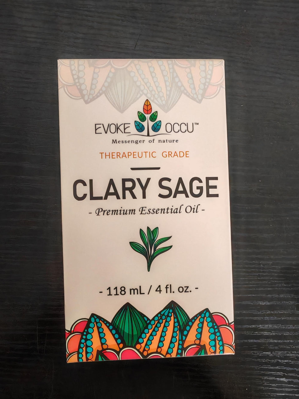 EVOKE OCCU Clary Sage Oil added to diffuser for soothing aroma.