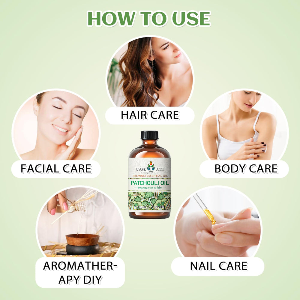 EVOKE OCCU Patchouli oil in skincare routine for DIY beauty blends