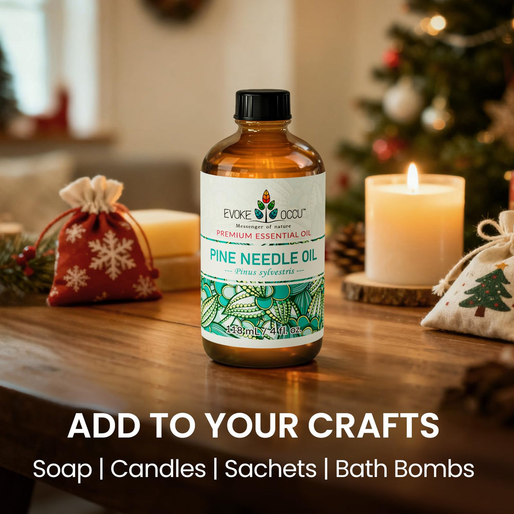 EVOKE OCCU Pine oil added to soaps and candles for fresh aroma.
