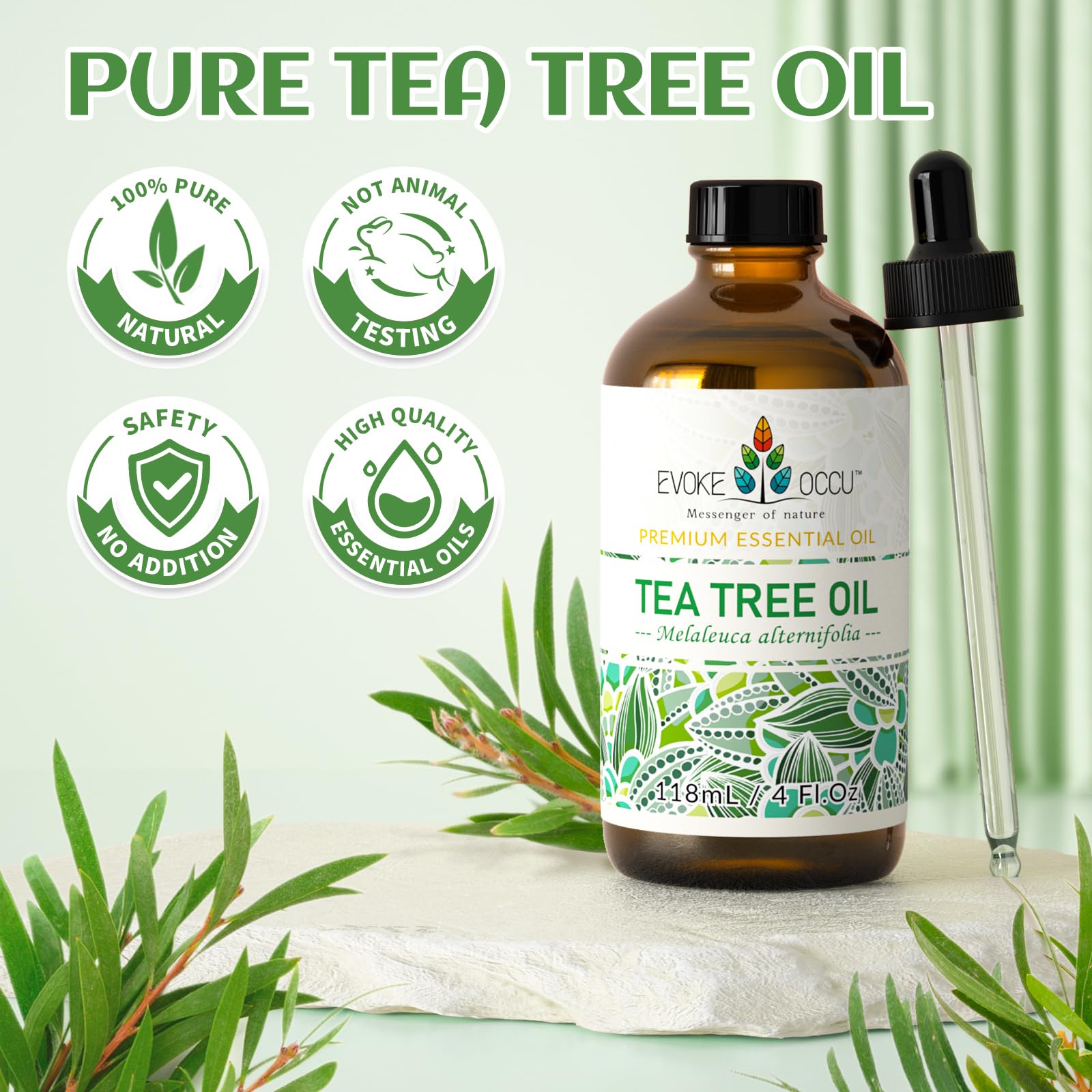 EVOKE OCCU Tea Tree Oil supports home uses from kitchen to spa