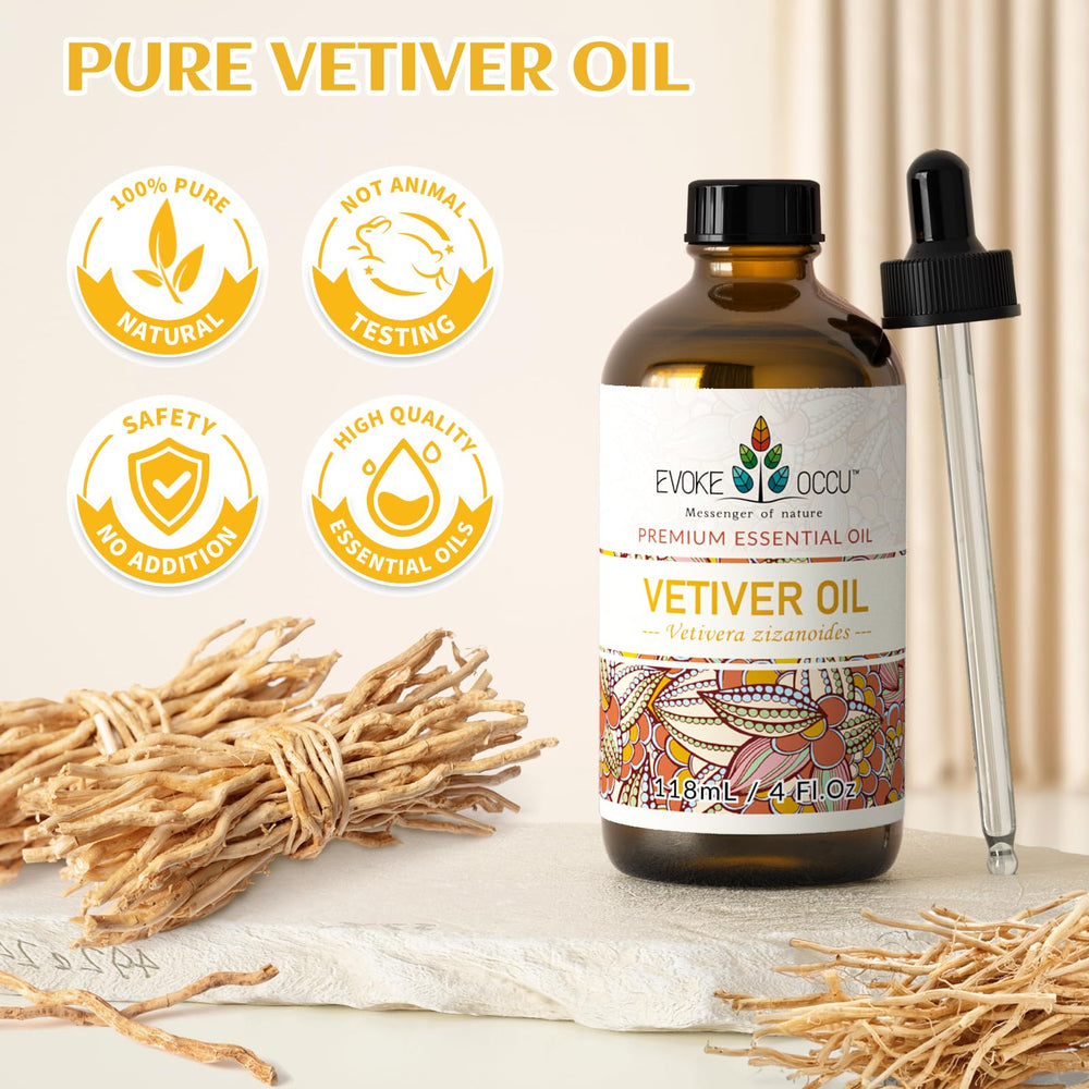 EVOKE OCCU Vetiver oil earthy, woody aroma for home fragrances