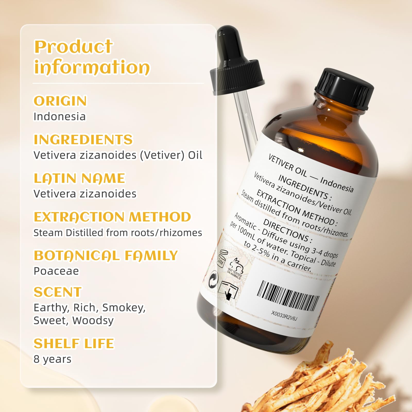 EVOKE OCCU Vetiver oil natural fragrance enhancing air and products
