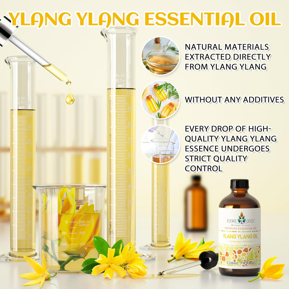 EVOKE OCCU Ylang Ylang Oil used in skincare blends with carrier oils for smoother texture.