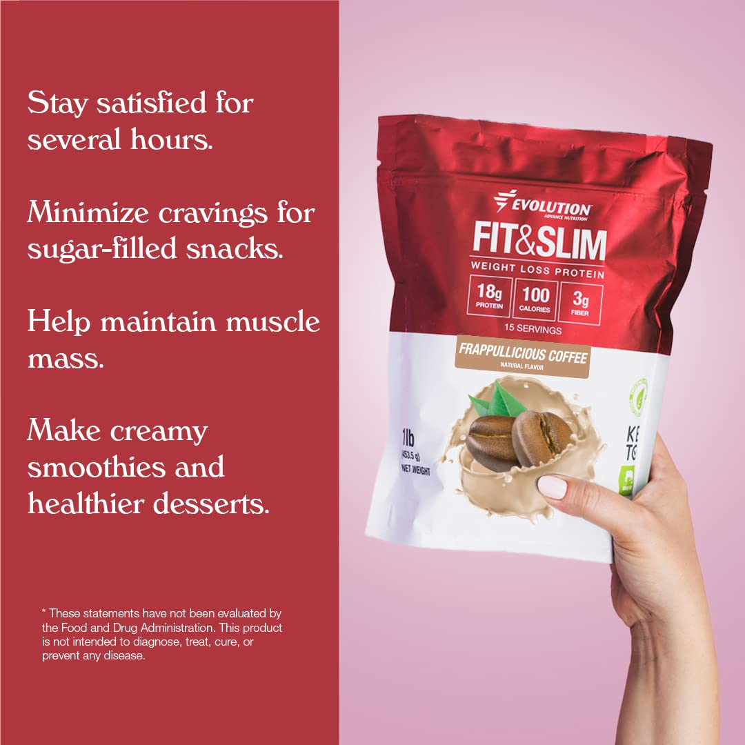 Creamy latte using Evolution Advance Fit Slim Blend for a low-carb option