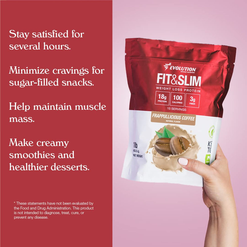 Creamy latte using Evolution Advance Fit Slim Blend for a low-carb option