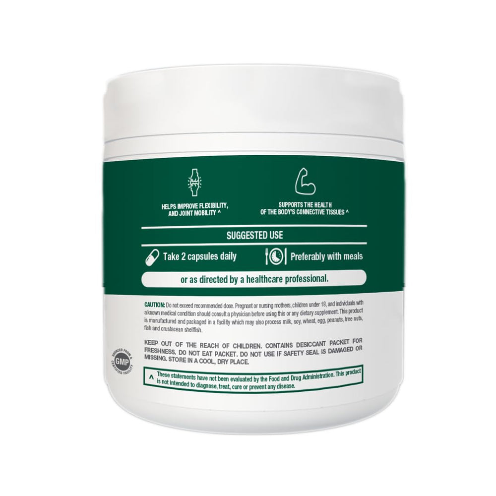 Reumaleve ingredients panel close-up highlighting gluten-free and soy-free claim