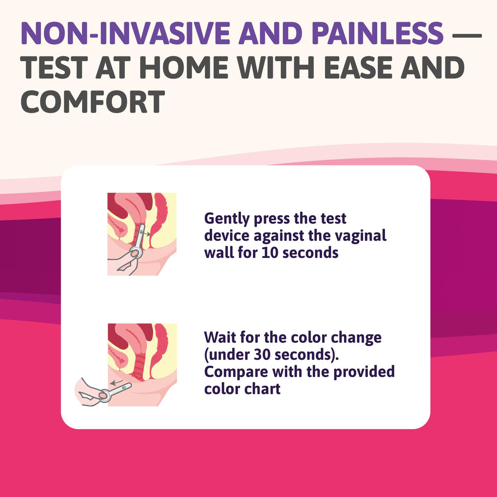 Exploro Vaginal pH Balance Test packaging closeup indicates individual wrappers for freshness.