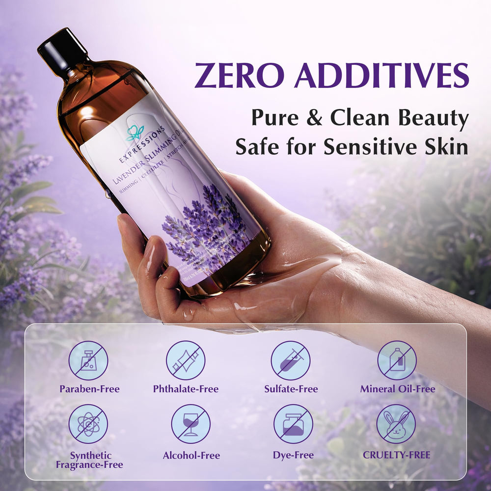 EXPRESSIONS WELLNESS Aromatherapy blend with lavender and rose enhances calming relaxation.