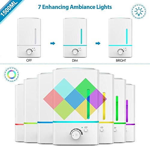 Exqline diffuser shows bright and dim lighting modes for ambience