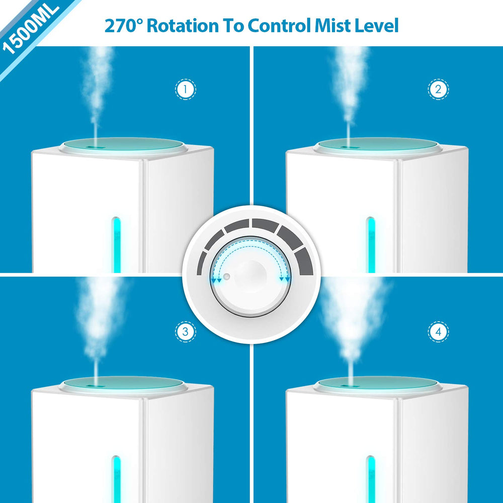 Exqline diffuser demonstrates mist diffusion from the top-side nozzle