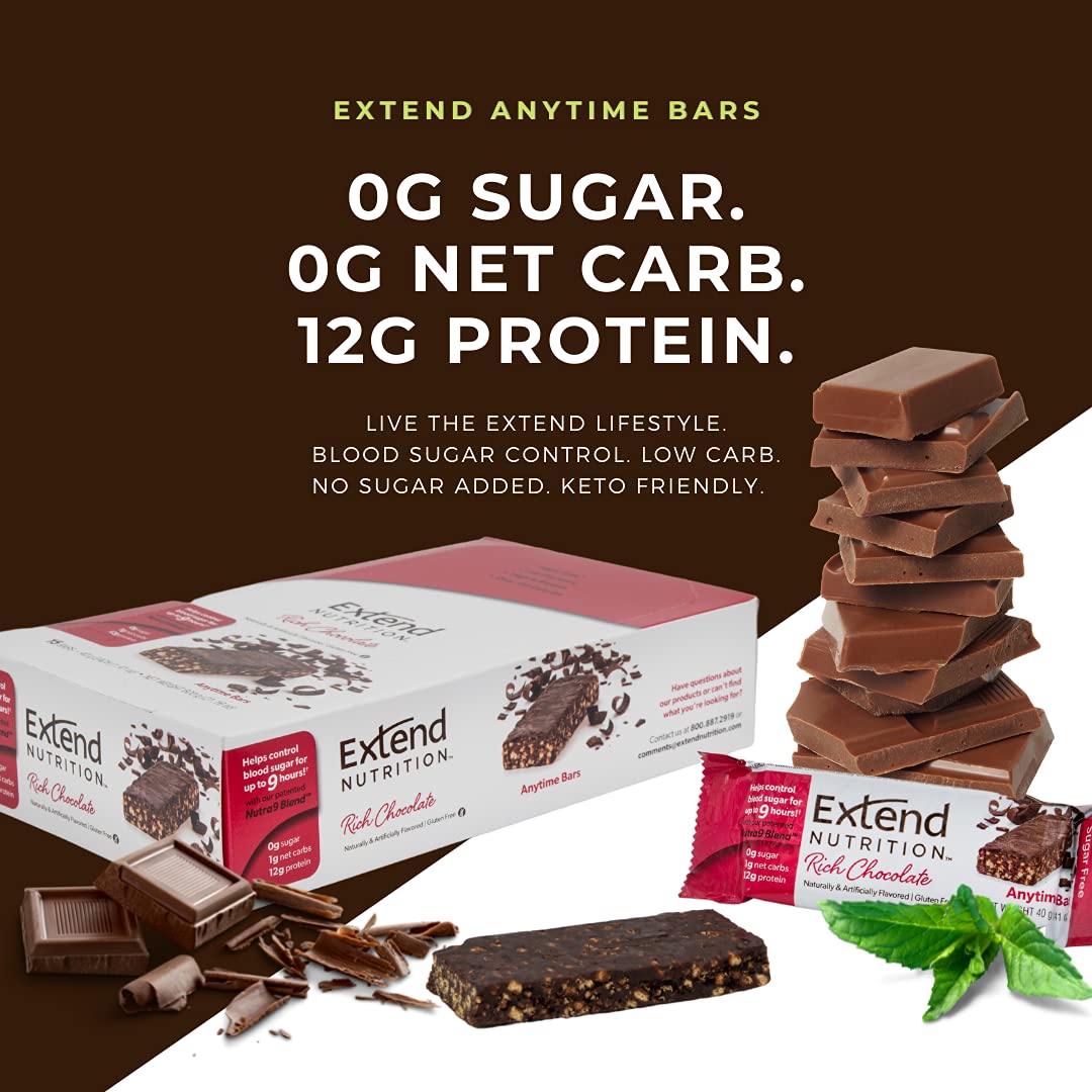Extend Bar 12-count box on desk illustrating convenient meal replacement option