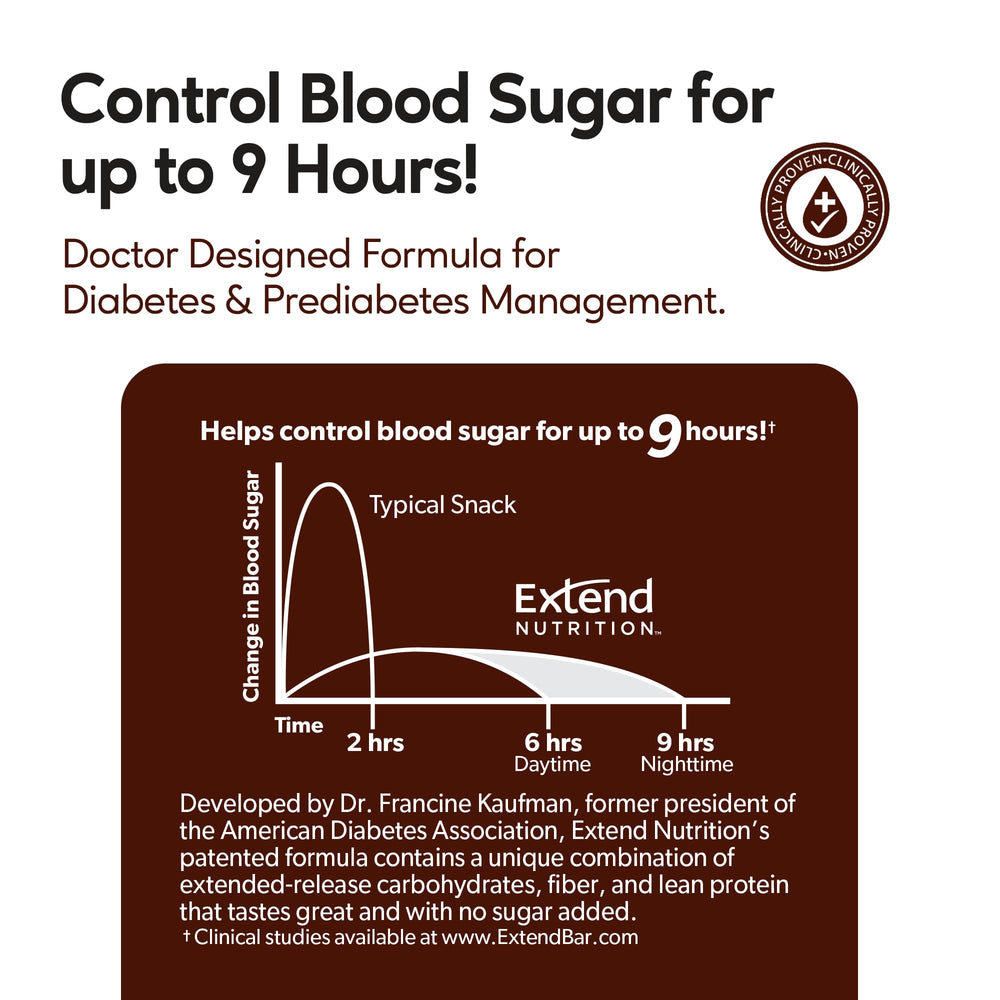 Extend Bar diabetic-friendly snack for adults and kids